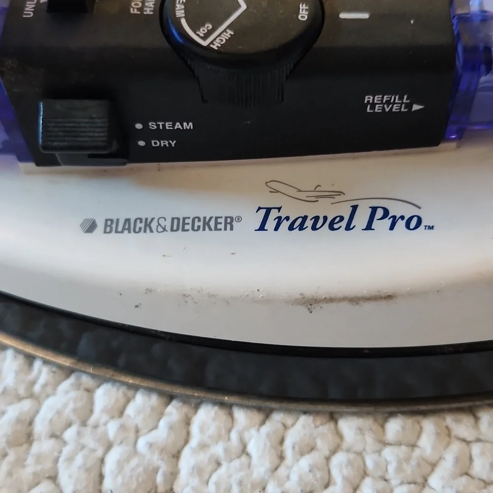Black&Decker Travel Pro Steam Dry High Low Settings Iron Preppy Boho Resortwear